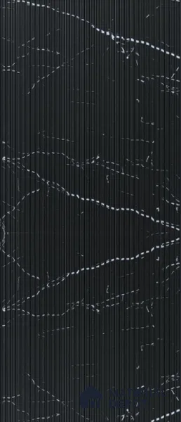 Black Marble Louver UR 7407 (UR 7407) 9.5 ft x 12 inch Charcoal Panel - 9 mm | Suitable for Feature Wall, TV Unit & Living Room | Width is Subjected to 5% Variation