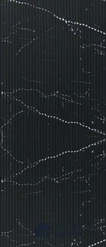 Black Marble Louver UR 7407 (UR 7407) 9.5 ft x 12 inch Charcoal Panel - 9 mm | Suitable for Feature Wall, TV Unit & Living Room | Width is Subjected to 5% Variation