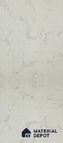 White Marble Louver UR 7412 (UR 7412) 9.5 ft x 12 inch Charcoal Panel - 9 mm | Suitable for Feature Wall, TV Unit & Living Room | Width is Subjected to 5% Variation