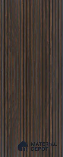 Brown Wooden Louver UR 8401 (UR 8401) 9.5 ft x 12 inch Charcoal Panel - 9 mm | Suitable for Feature Wall, TV Unit & Living Room | Width is Subjected to 5% Variation