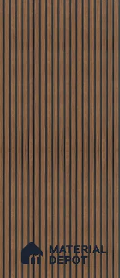 Brown Wooden Louver UR 8403  (UR 8403) 9.5 ft x 12 inch Charcoal Panel - 9 mm | Suitable for Feature Wall, TV Unit & Living Room | Width is Subjected to 5% Variation