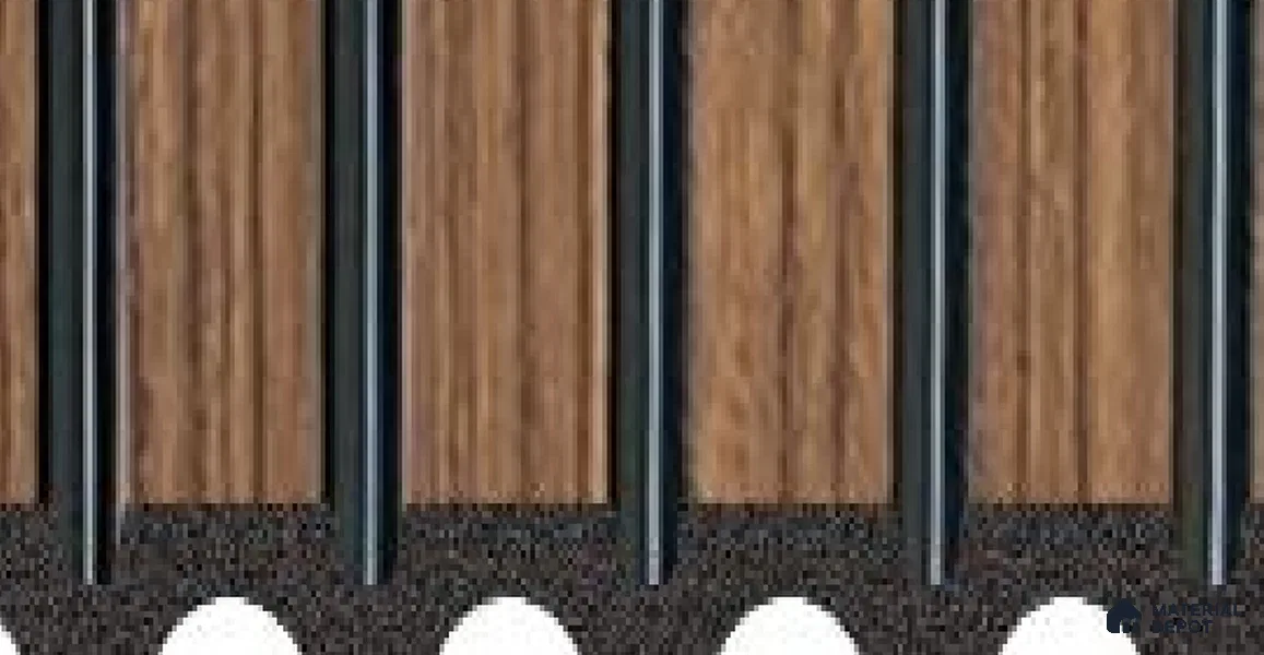 Brown Wooden Louver UR 8403 (UR 8403) 9.5 ft x 12 inch Charcoal Panel - 9 mm | Suitable for Feature Wall, TV Unit & Living Room | Width is Subjected to 5% Variation