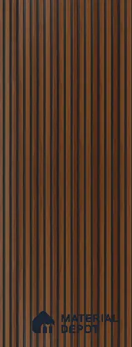 Brown Wooden Louver UR 8405 (UR 8405) 9.5 ft x 12 inch Charcoal Panel - 9 mm | Suitable for Feature Wall, TV Unit & Living Room | Width is Subjected to 5% Variation