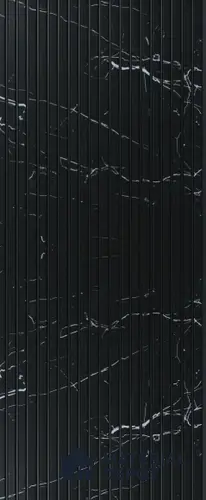 Black Marble Louver UR 8407 (UR 8407) 9.5 ft x 12 inch Charcoal Panel - 9 mm | Suitable for Feature Wall, TV Unit & Living Room | Width is Subjected to 5% Variation