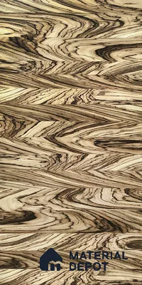Smoked Zebrano 8 ft x 4 ft Smoked Veneer - 3.7 mm