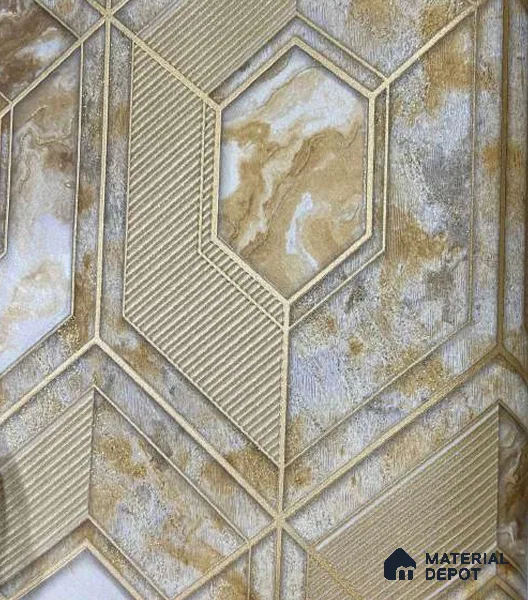 P14 AP-1014 | 10 Meter x 21 Inches Geometric Look Wallpaper - 57.37 Sq. Ft. | Minimum 15% wastage during installation