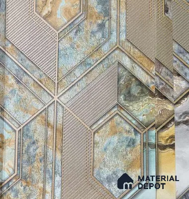 P15 AP-1015 | 10 Meter x 21 Inches Geometric Look Wallpaper - 57.37 Sq. Ft. | Minimum 15% wastage during installation