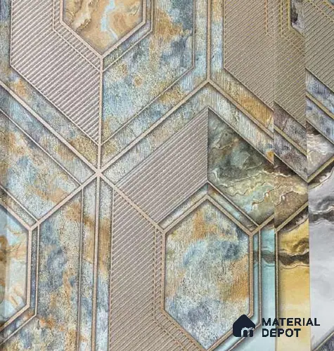 P15 AP-1015 | 10 Meter x 21 Inches Geometric Look Wallpaper - 57.37 Sq. Ft. | Minimum 15% wastage during installation