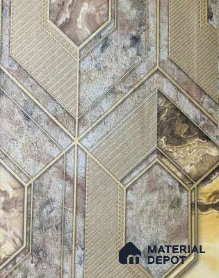 P16 AP-1016 | 10 Meter x 21 Inches Geometric Look Wallpaper - 57.37 Sq. Ft. | Minimum 15% wastage during installation