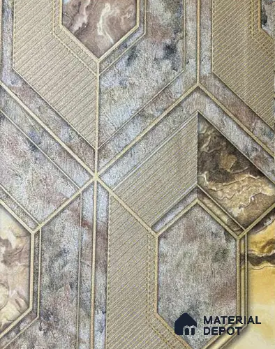 P16 AP-1016 | 10 Meter x 21 Inches Geometric Look Wallpaper - 57.37 Sq. Ft. | Minimum 15% wastage during installation