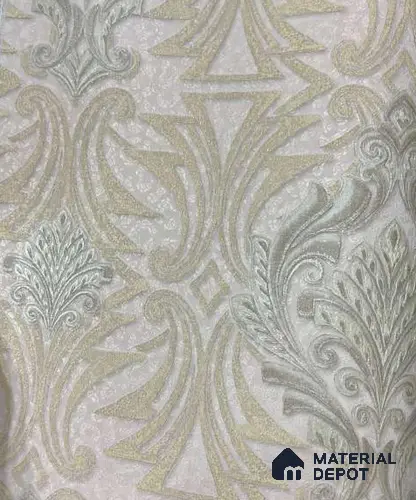 P28 AP-1028 | 10 Meter x 21 Inches Damask Look Wallpaper - 57.37 Sq. Ft. | Minimum 15% wastage during installation