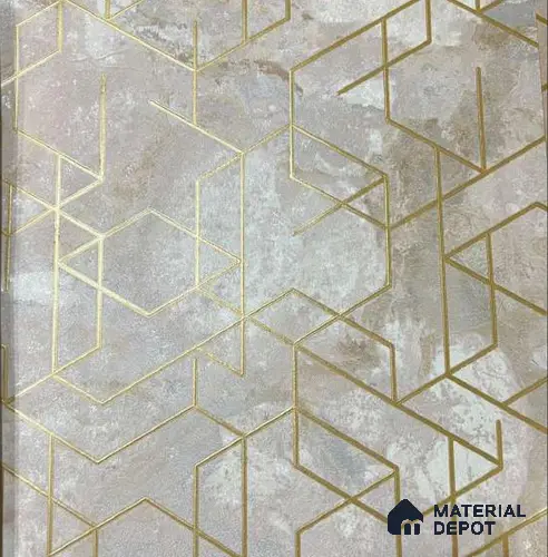 P4 AP-1004 | 10 Meter x 21 Inches Geometric Look Wallpaper - 57.37 Sq. Ft. | Minimum 15% wastage during installation