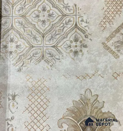 P41 AP-1041 | 10 Meter x 21 Inches Damask Look Wallpaper - 57.37 Sq. Ft. | Minimum 15% wastage during installation