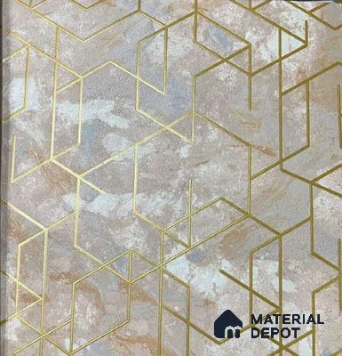 P5 AP-1005 | 10 Meter x 21 Inches Geometric Look Wallpaper - 57.37 Sq. Ft. | Minimum 15% wastage during installation