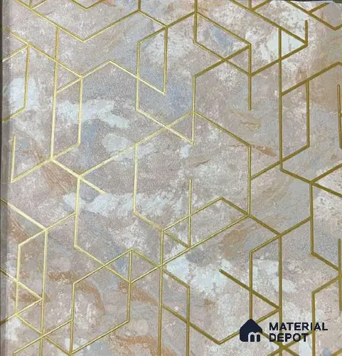 P5 AP-1005 | 10 Meter x 21 Inches Geometric Look Wallpaper - 57.37 Sq. Ft. | Minimum 15% wastage during installation