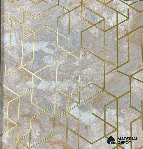 P5 AP-1005 | 10 Meter x 21 Inches Geometric Look Wallpaper - 57.37 Sq. Ft. | Minimum 15% wastage during installation