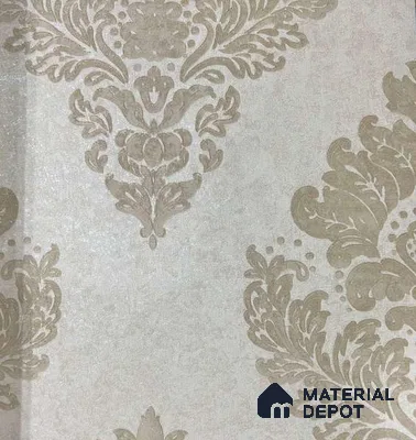 P51 AP-1051 | 10 Meter x 21 Inches Damask Look Wallpaper - 57.37 Sq. Ft. | Minimum 15% wastage during installation