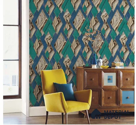 666101 | 10 Meter x 21 Inches Patterned Look Wallpaper - 57.37 Sq. Ft. | Minimum 15% wastage during installation