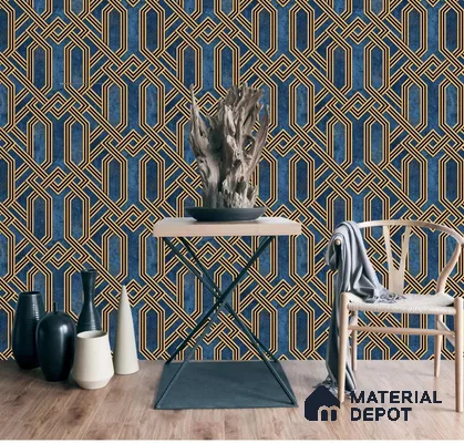 666117 | 10 Meter x 21 Inches Patterned Look Wallpaper - 57.37 Sq. Ft. | Minimum 15% wastage during installation