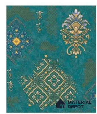 666126 | 10 Meter x 21 Inches Damask Look Wallpaper - 57.37 Sq. Ft. | Minimum 15% wastage during installation