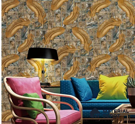 666129 | 10 Meter x 21 Inches Damask Look Wallpaper - 57.37 Sq. Ft. | Minimum 15% wastage during installation