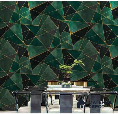 666130 | 10 Meter x 21 Inches Geometric Look Wallpaper - 57.37 Sq. Ft. | Minimum 15% wastage during installation