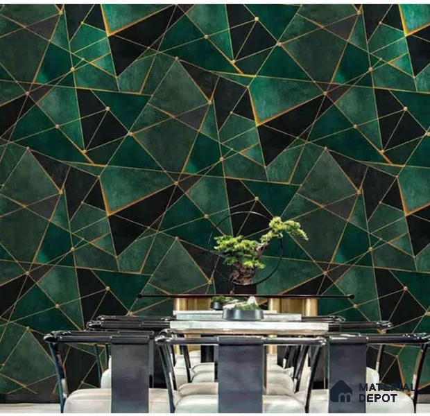 666130 | 10 Meter x 21 Inches Geometric Look Wallpaper - 57.37 Sq. Ft. | Minimum 15% wastage during installation