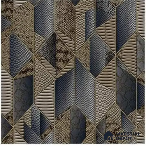 666145 | 10 Meter x 21 Inches Geometric Look Wallpaper - 57.37 Sq. Ft. | Minimum 15% wastage during installation