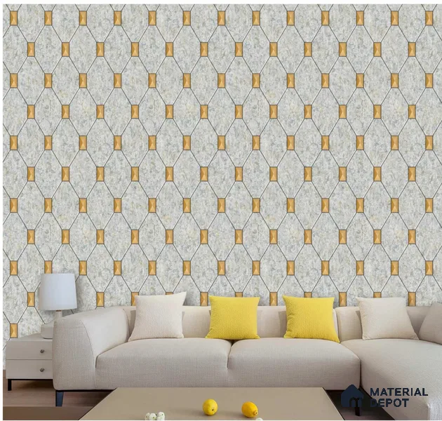 666147 | 10 Meter x 21 Inches Patterned Look Wallpaper - 57.37 Sq. Ft. | Minimum 15% wastage during installation