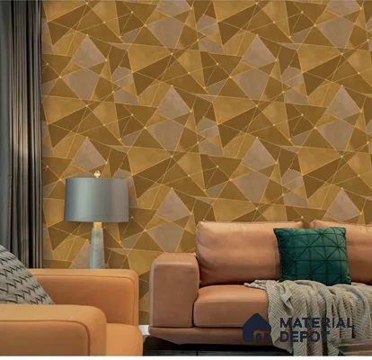666151 | 10 Meter x 21 Inches Geometric Look Wallpaper - 57.37 Sq. Ft. | Minimum 15% wastage during installation