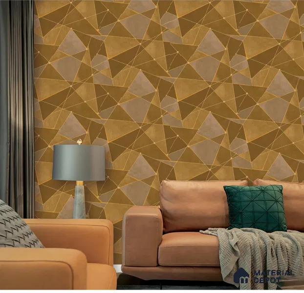 666151 | 10 Meter x 21 Inches Geometric Look Wallpaper - 57.37 Sq. Ft. | Minimum 15% wastage during installation