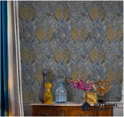 666157 | 10 Meter x 21 Inches Patterned Look Wallpaper - 57.37 Sq. Ft. | Minimum 15% wastage during installation