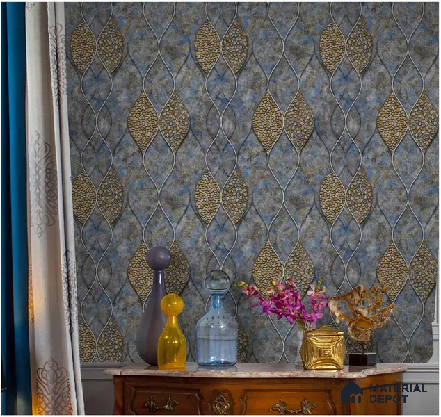 666157 | 10 Meter x 21 Inches Patterned Look Wallpaper - 57.37 Sq. Ft. | Minimum 15% wastage during installation