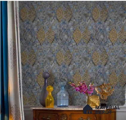 666159 | 10 Meter x 21 Inches Patterned Look Wallpaper - 57.37 Sq. Ft. | Minimum 15% wastage during installation