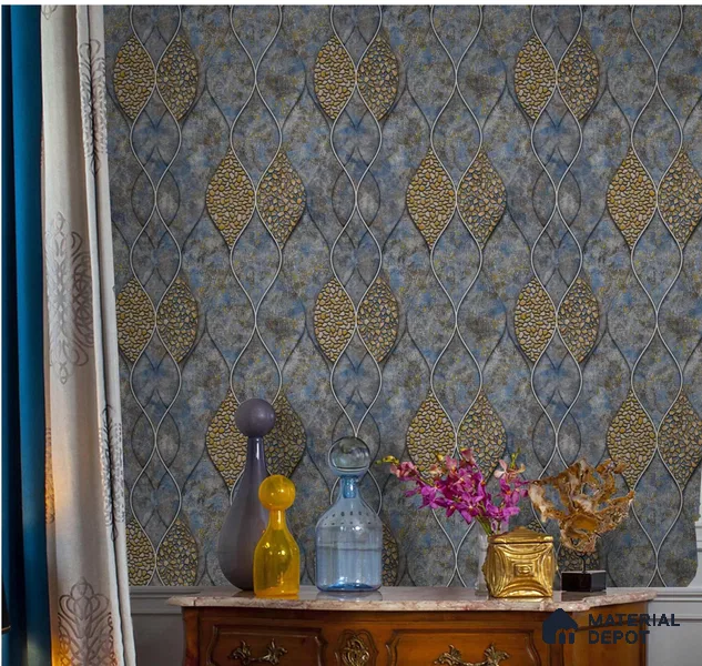 666159 | 10 Meter x 21 Inches Patterned Look Wallpaper - 57.37 Sq. Ft. | Minimum 15% wastage during installation