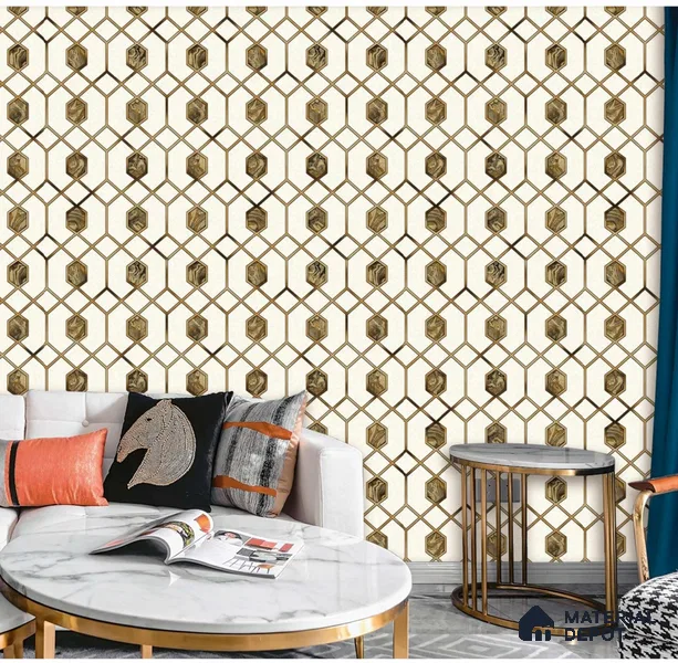 666161 | 10 Meter x 21 Inches Patterned Look Wallpaper - 57.37 Sq. Ft. | Minimum 15% wastage during installation