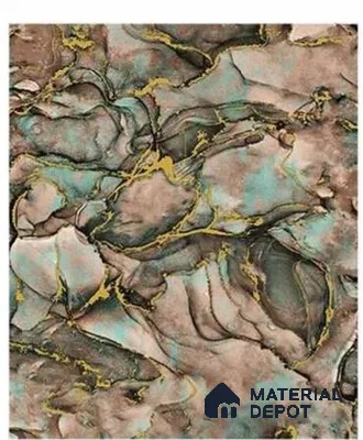 666165 | 10 Meter x 21 Inches Marble Look Wallpaper - 57.37 Sq. Ft. | Minimum 10% wastage during installation