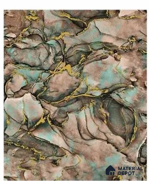 666165 | 10 Meter x 21 Inches Marble Look Wallpaper - 57.37 Sq. Ft. | Minimum 10% wastage during installation