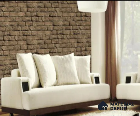 360504 | 10 Meter x 21 Inches Brick Look Wallpaper - 57.41 Sq. Ft. | Minimum 15% wastage during installation