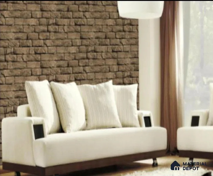 360504 | 10 Meter x 21 Inches Brick Look Wallpaper - 57.41 Sq. Ft. | Minimum 15% wastage during installation