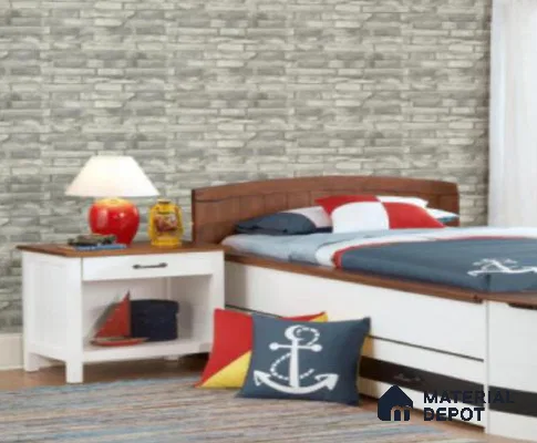 801-3 | 10 Meter x 21 Inches Brick Look Wallpaper - 57.41 Sq. Ft. | Minimum 15% wastage during installation
