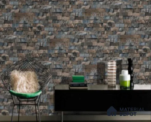 802-3 | 10 Meter x 21 Inches Brick Look Wallpaper - 57.41 Sq. Ft. | Minimum 15% wastage during installation
