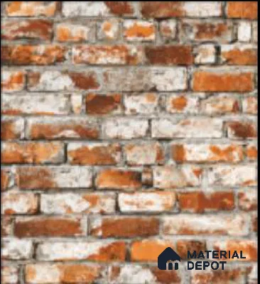WK16-1601 | 10 Meter x 21 Inches Brick Look Wallpaper - 57.41 Sq. Ft. | Minimum 15% wastage during installation