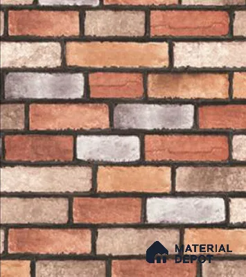 WK16-1608 | 10 Meter x 21 Inches Brick Look Wallpaper - 57.41 Sq. Ft. | Minimum 15% wastage during installation
