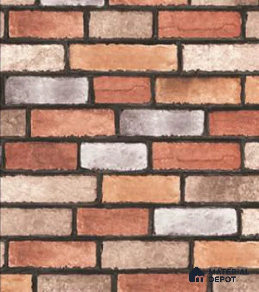 WK16-1608 | 10 Meter x 21 Inches Brick Look Wallpaper - 57.41 Sq. Ft. | Minimum 15% wastage during installation
