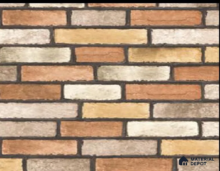 WK16-1610 | 10 Meter x 21 Inches Brick Look Wallpaper - 57.41 Sq. Ft. | Minimum 15% wastage during installation