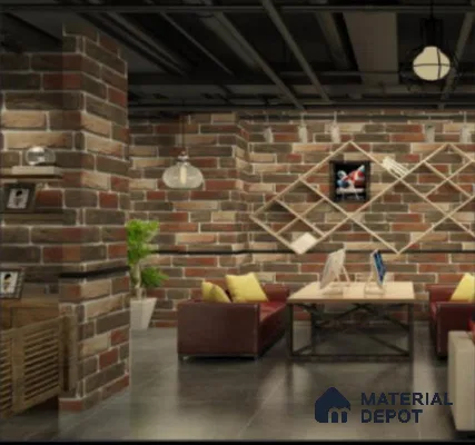 WK16-1624 | 10 Meter x 21 Inches Brick Look Wallpaper - 57.41 Sq. Ft. | Minimum 15% wastage during installation