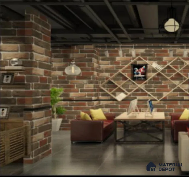 WK16-1624 | 10 Meter x 21 Inches Brick Look Wallpaper - 57.41 Sq. Ft. | Minimum 15% wastage during installation