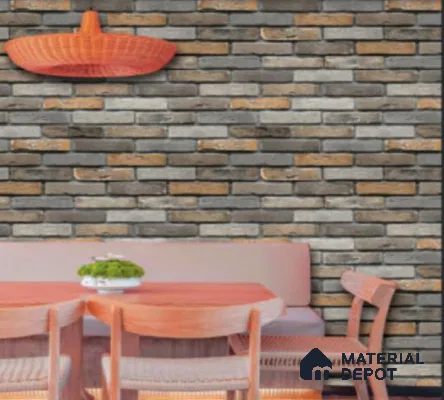 WK16-1633 | 10 Meter x 21 Inches Brick Look Wallpaper - 57.41 Sq. Ft. | Minimum 15% wastage during installation