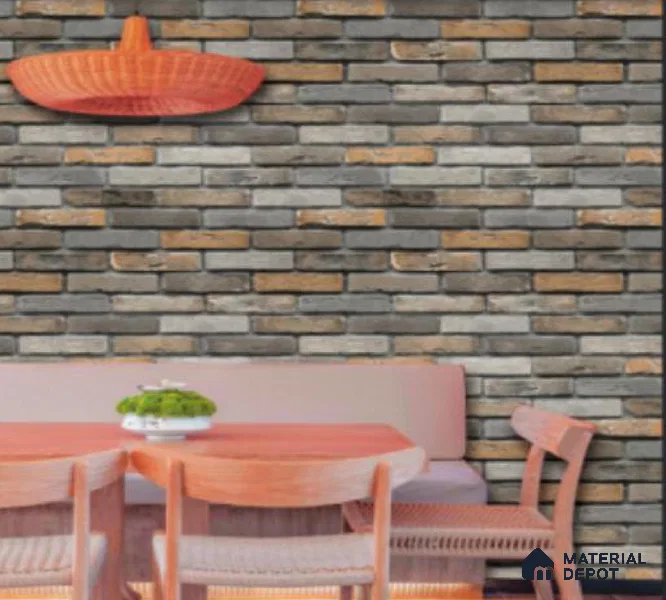 WK16-1633 | 10 Meter x 21 Inches Brick Look Wallpaper - 57.41 Sq. Ft. | Minimum 15% wastage during installation